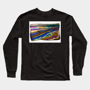 Sunset Over Melting Water Long Sleeve T-Shirt